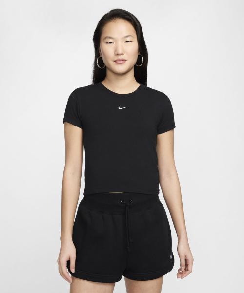 

Футболка Nike SportsWear Chill Knit Crop W черного и белого цветов FV5509 010 S
