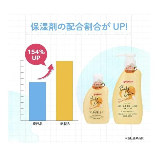 Pigeon Baby Milk Lotion (0 Months and Up), Moisturizing Skin Care (Baby Milk Lotion Moisture Plus, 300g, 1 Bottle)