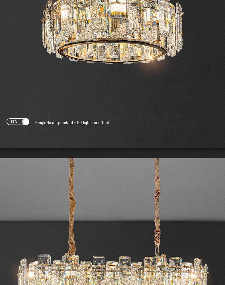 2025 Modern Minimalist Crystal Chandelier for Living Room, Bedroom & Dining