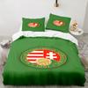 Hungarian Football Emblem 3PCS Bedding set,Ideal for 1pc Duvet Cover And 2pcs Pillowcases Perfect for Fan gift,Ideal for Bedroom, Dormitory