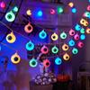 Halloween LED Pumpkin, Ghost & Bat Decorative String Lights for Courtyard Party - Colorful Atmosphere Lights