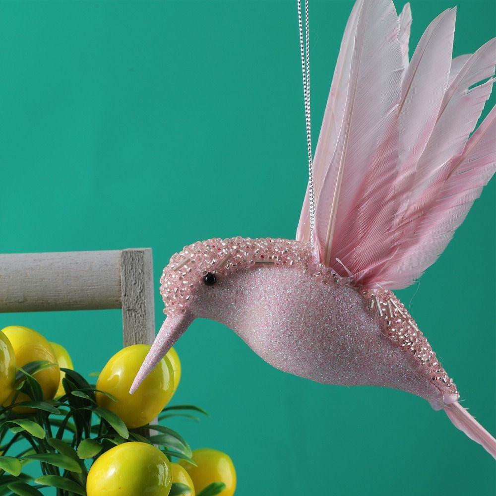 Cartoon Artificial Birds Pendant Realistic Christmas Tree Hummingbird Pendant  Christmas