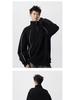 Men's 2025 Spring/Autumn Striped Color Block Half-Zip High-Neck Hoodie - Trendy Loose Heavyweight Top