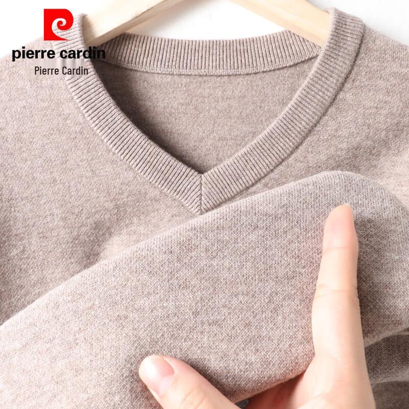 Pierre Cardin Men's Thickened V-Neck 100% Wool Sweater
