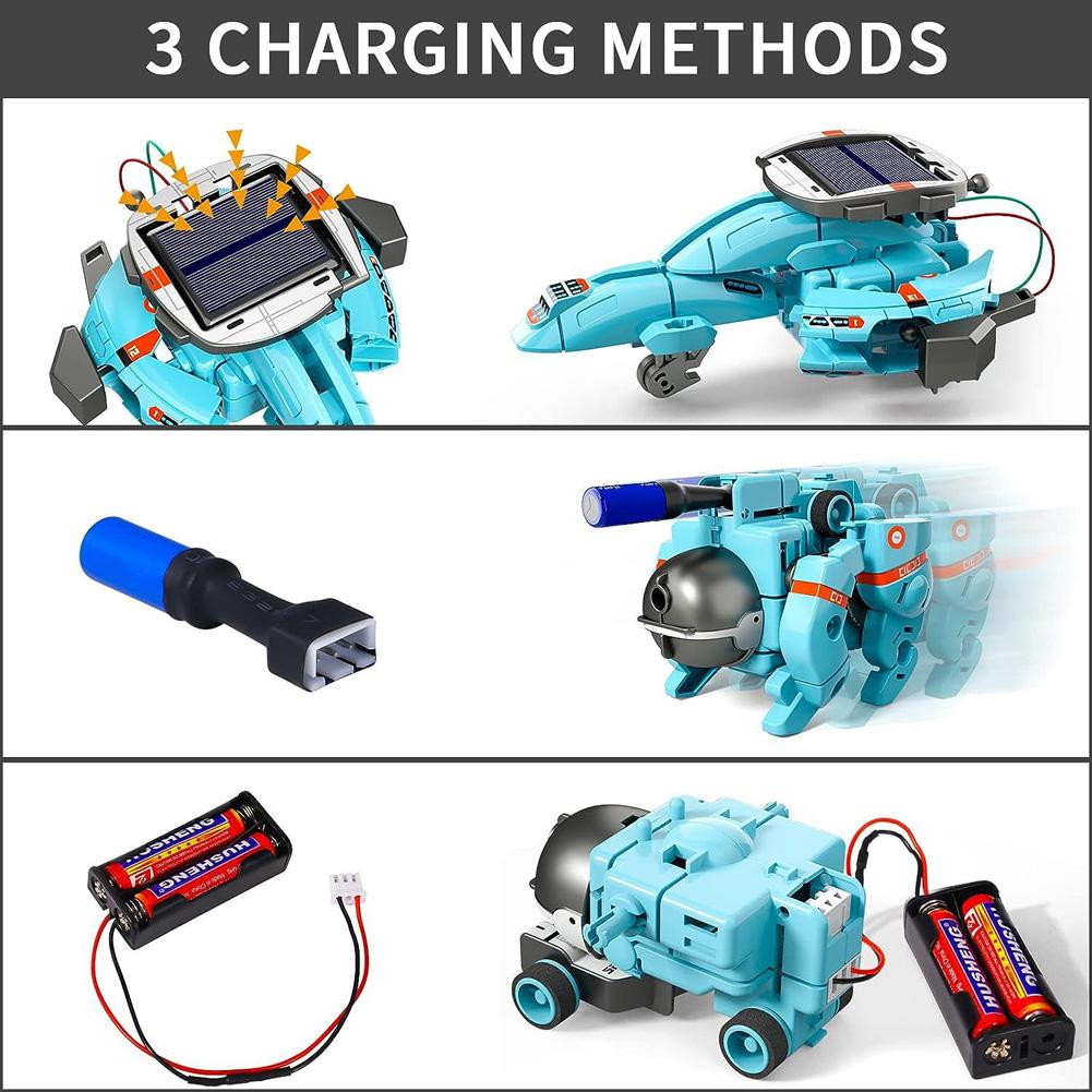 6 In 1 Solar Robot Kit DIY Space Robot Science Building Toys Educational Learning Robot Toys For Boys Girls