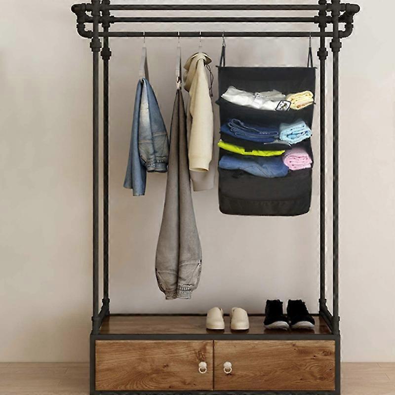 Zewnętrzna podróż służbowa trójwarstwowa wisząca torba do przechowywania ubrań składana siatkowa torba do przechowywania