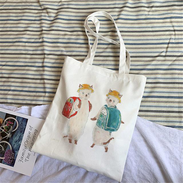 Fashion Niche Design Canvas Handbag Casual Wild Women's Shoulder Bag Student Schoolbag White Large Capacity No Zipper Handbag.