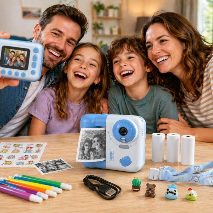 Appareil photo instantané pour enfant - SHOP-STORY - INSTAKID_BU - Impression thermique sans encre - 48MP - Vidéo 1080p