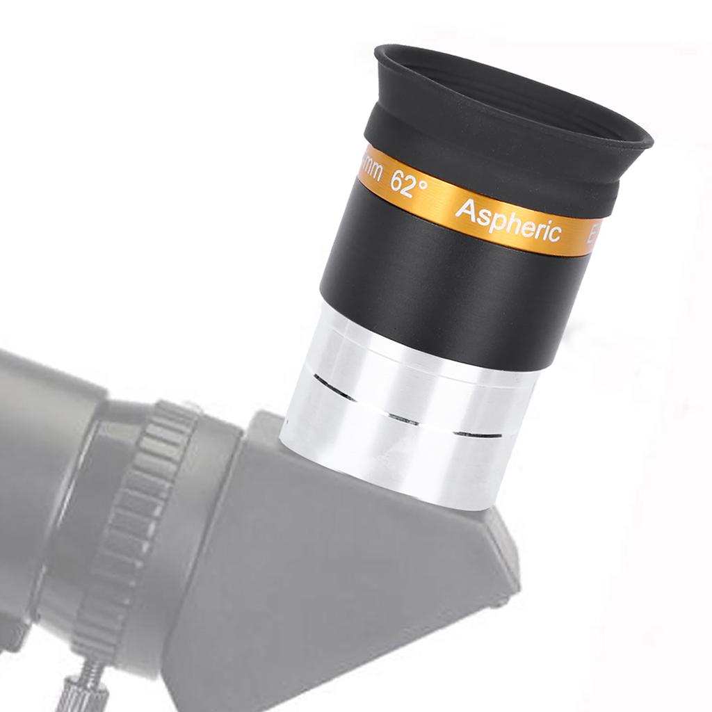 Full Coated Aspheric Eyepiece High Definition Wide Angle 62 Degree Lens for 1.25 Inch Astronomy Telescope