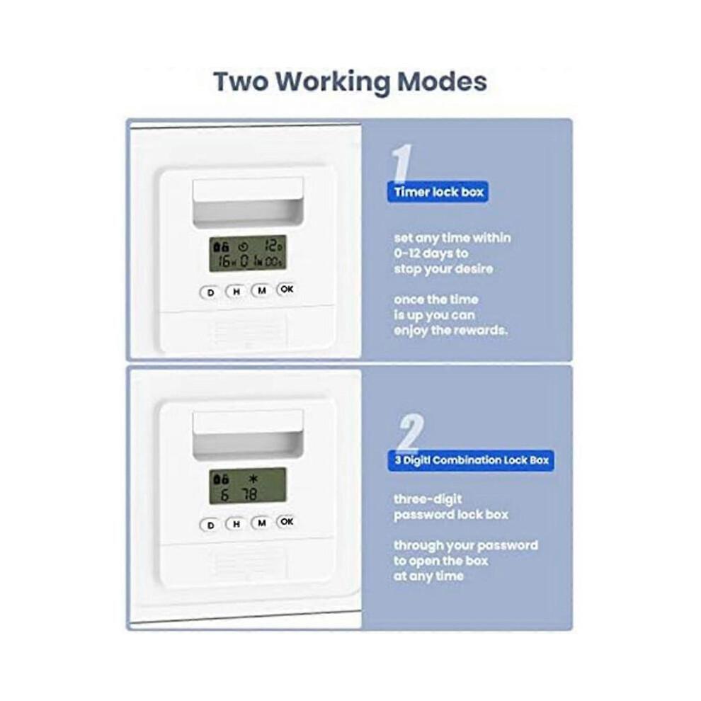 Digital Timer Lock Box, Mobile Phone Lock Box with Timer