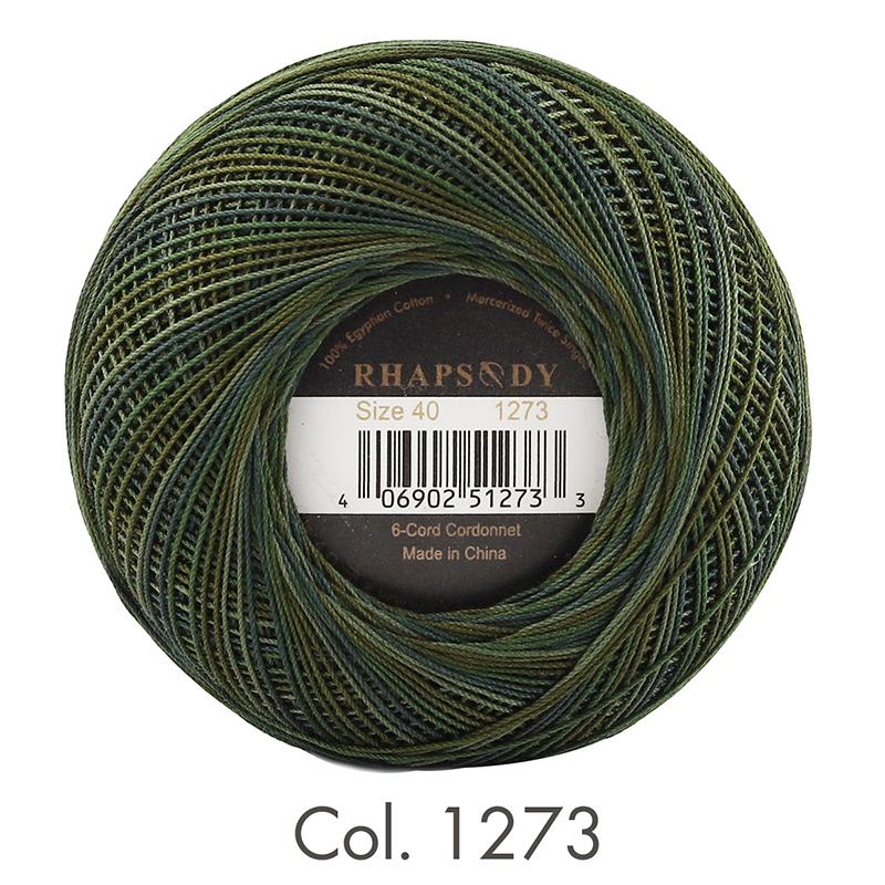 Rhapsody Premium Cotton Crochet Thread Size 40 for Tatting Needlepoint Knitting Bobbin Lace Quilting Sewing Mercerized