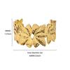 Personality Exaggerated Wide Version Feather Flower Opening Bracelet Women's Metal Wind Niche Versatile Light Luxury Jewelry
