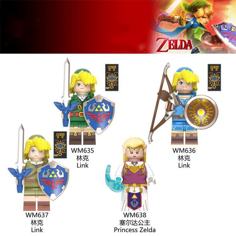 Game The 4pcs Legend Of Zelda Link Princess Zelda Adventure Building Blocks Doll