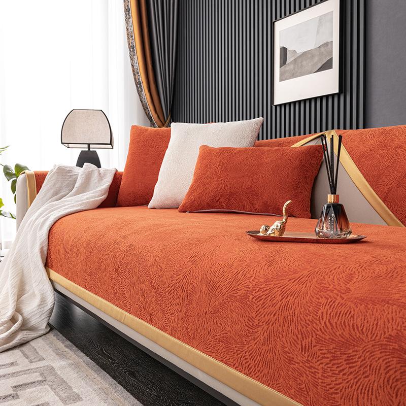 High-grade Cream Wind Nice Seat Covers Universal Antiskid Sofa Towel Couch Cover Exquisite Bordure Wash Durable Sofa Cushion