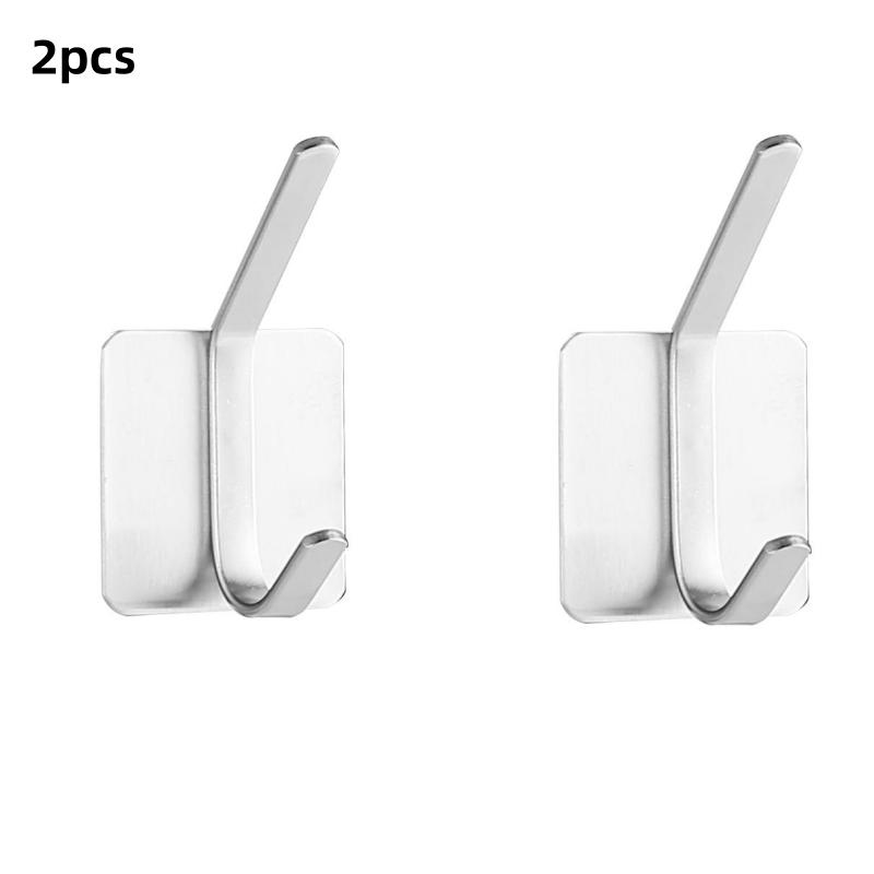 Punch-Free Wall Hooks Adhesive Towel Hanger Door Cloth Coat Holder Bathroom Kitchen Hardware Rack Bag Hook Organizer For Hanging