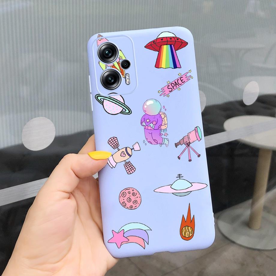 For Xiaomi Poco X4 GT Case Phone Cover Cute Astronaut Cactus Cartoon Pattern Cases For Xiomi Poco X4 POCOX4 GT 5G Soft TPU Funda