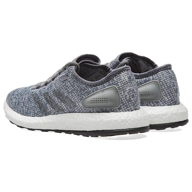 New Adidas Pure Boost 2017 Cushioning, Slip Resistant, And Abrasion Resistant Low Top Running Shoes Unisex Gray White BA8900