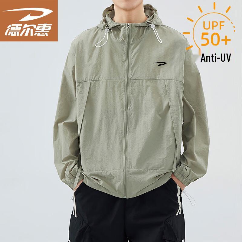 DERHUI Men s Lightweight Hooded UV Protection Jacket XL