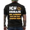 Men'S T-Shirt Black ICH HEIRATE Die Anderen Sind Nur Zum Saufen Hier Wedding Rings Graphic Print for Wedding Party, Plus Size