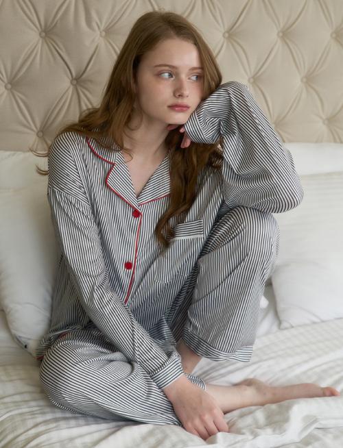 [Judyn] Everyday Stripe Long Sleeve Pajama Set [Shipped from Korea] 100% Authentic