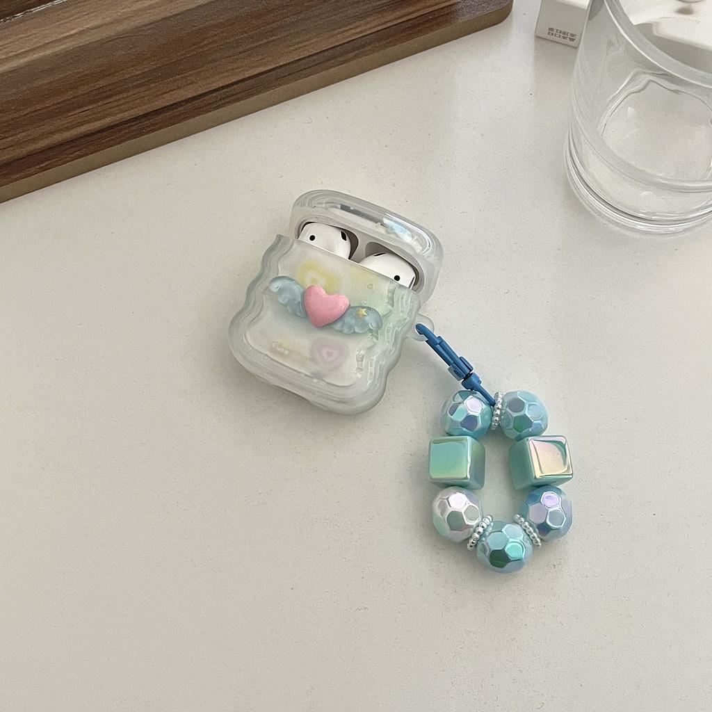 Wireless Bluetooth Angel 3d Bracelet Cute Earphone Case For Apple Airpods 1 2 Pro 2nd 3 Cartoon Love Shiny Headset Charging Box