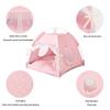 Pet Dog Tent House Floral Print Enclosed Cat Tent Bed Indoor Folding Portable Comfortable Kitten Bed Kennel For Small Pets