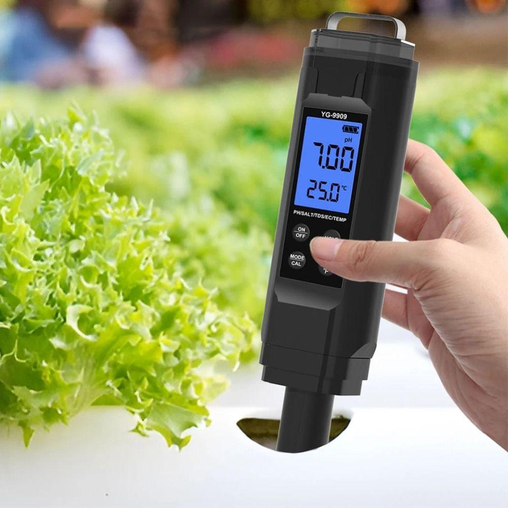 LCD Digital Display Water Quality Meter 5-in-1 Digital PH Meter  Water Plant Laboratories