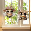 2pcs Bee Theme 2D Flat DIY Diamond Painting Set Hanging Diamond Art Kits Diamond Art Pendant Window Hanging Art for Home Decor