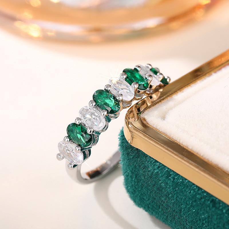 Cubic Zirconia Rings Finger Accessories Lady Nuptial Wedding Occasion Band For Women Jewelry Present GiftsWedding Gift Idea