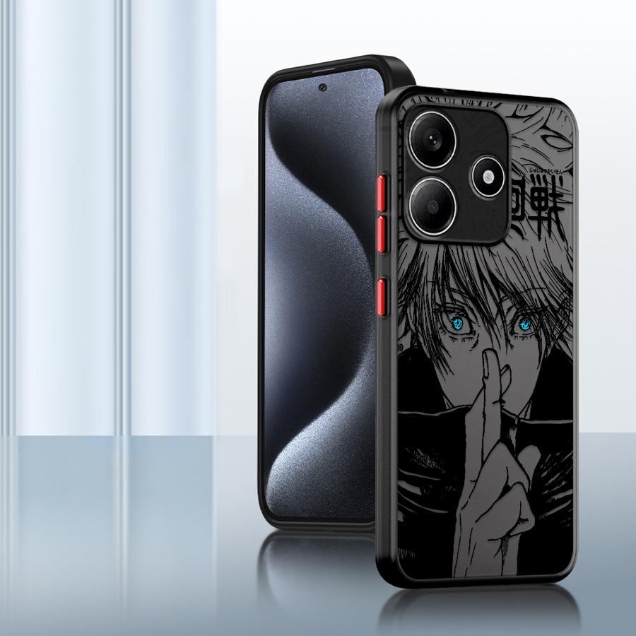 Funda Back Phone Cover Case for Xiaomi Redmi Note 14 14C 11 12 13C 10 9S 13 Pro Plus A4 Japanese Anime G-gojo