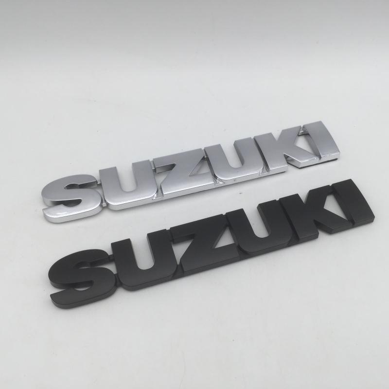 1 Stück ABS Silber/Schwarz für Suzuki Auto Buchstaben Heckklappe Aufkleber Emblem Abzeichen Kotflügel Seitenaufkleber Aufkleber Styling Zubehör