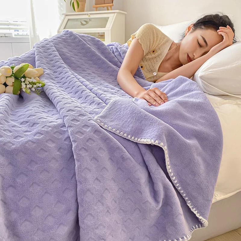 

2025 новый класс А мягкое ворсистое одеяло для поглаживания кошек четыре сезона одеяло для кондиционирования воздуха вафельное двухслойное композитное одеяло 110x150cm 1pcs