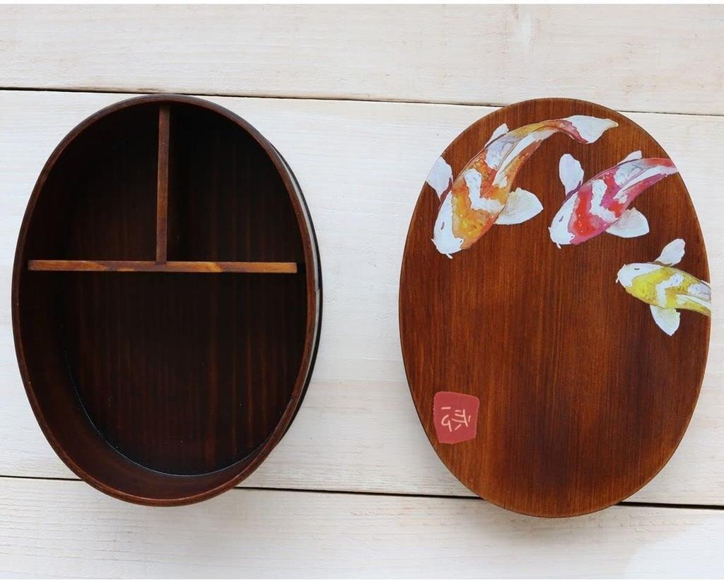 Magewappa Bento 18cm x x Urethane Kishu Design j-kitchens Box, 13.5cm 6.8cm, 700ml, Coating, Maki-e