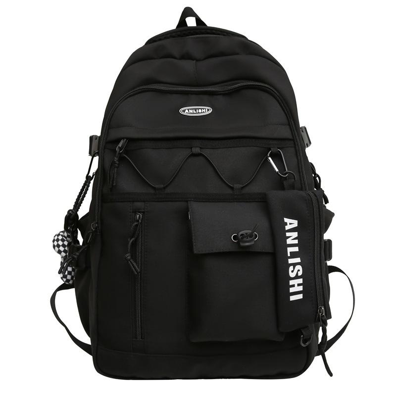 Schoolbag Japanese Harajuku Retro Tooling Schoolbag, Junior High School Student Large-capacity Backpack Male Tide Ins Campus Style Backpack Female