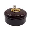 Interrupteur à Bascule LED Métal Vintage Rétro Créatif Noir Blanc Or Simple Décorer Rond Céramique Porcelaine 1 Touche Lumière