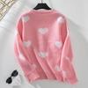 Vintage Autumn Winter V Neck Cardigan Sweater Loose Knitwear Top Long Sleeve