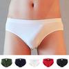 Ice Silk Underwear Low Waist Thongs Men Sexy Briefs Sexy Style Solid Color