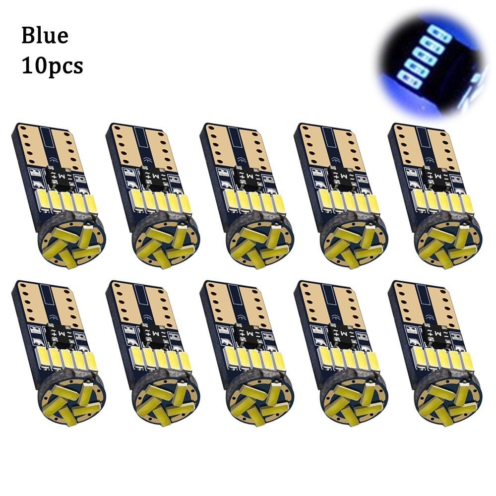10pcs Super Bright T10 License Plate Light 168 12V Car LED Reading Bulbs 194 W5W Interior lamps