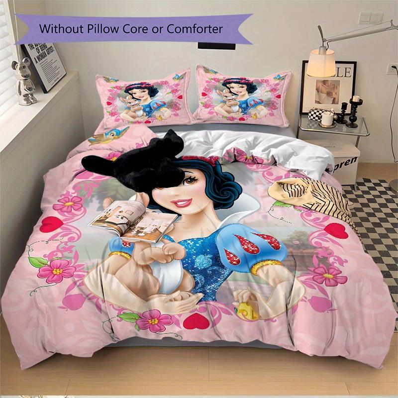 3pcs Snow White and the Bunny Bedding Set Includes 1 Quilt Cover and 2 Pillowcases, Comfortable B082