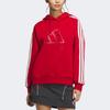 Adidas Casual Series Merkelogo Hettegenser Genser med striper Tykk genser Damegenser Energy-Red JZ1636