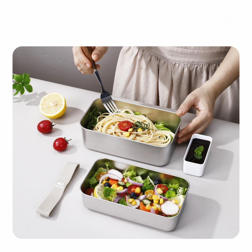 Portable Double Layer Lunch Box Children's snack box Lunch Box for School Microwaveable Food container