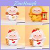 Cat Decor Resin Figurine With Wealth Symbols For Home Office Gift Ideas