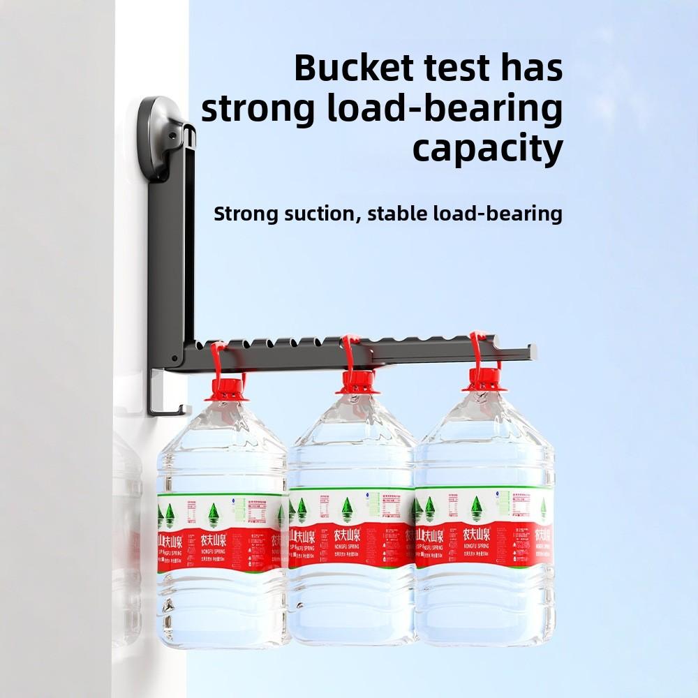 Clothes Racks Folding Wall-mounted Clothes Drying Rack with Suction Cup Foldable Retractable Portable Clothes Drying Folding