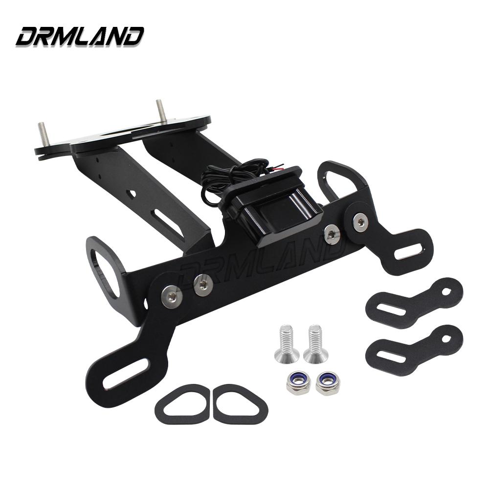 

Для Yamaha MT-09 MT09 MT 09 SP 2022 кронштейн для регистрации заднего крыла держатель номерного знака рамка хвост аккуратный со светодиодом чёрный