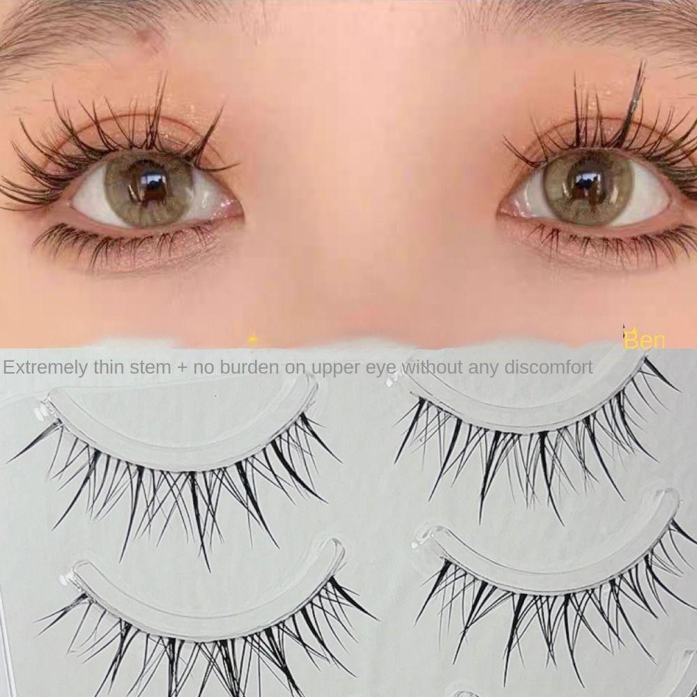 Natural Simulation Fake Eyelashes One-piece Type Lashes Very Fine Eyelashes  Women Girls