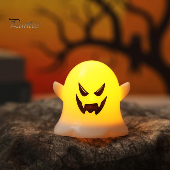 Decorative Ghost for Shelf 6 Pcs Light, LED Color Changing Warm Flameless Battery-Operated Safe Halloween Accent Light Mini Spirit Night Lamps, Spooky