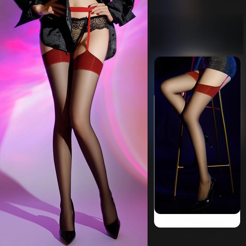 Suspender Ultra Thin Pantyhose Woman Black Sexy Thigh High Stockings with Garter Breathable Comfortable Long Stocking for Women
