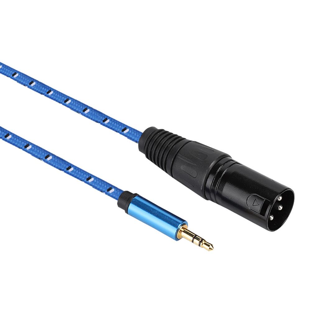 3 Meters 3.5mm Stereo Male to XLR Male Adapter Audio Cable Patch Cord Accessories
