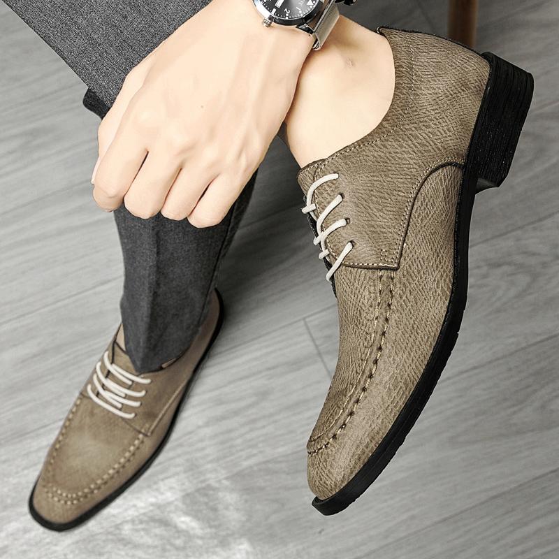 Fashion Newl Uxury High Quality Casual Non-slip  Men's Fashionable Simple Lace Up Large Oxford Leather Shoes 37-47 Formal Men's Shoes