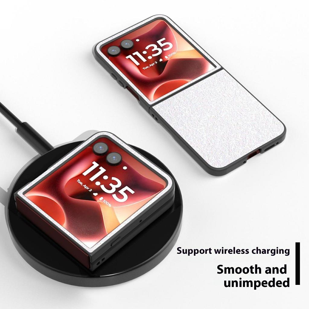 For Motorola Razr 60 Ultra 5G Case Colored Glitter PU+PC Shockproof Phone Cover